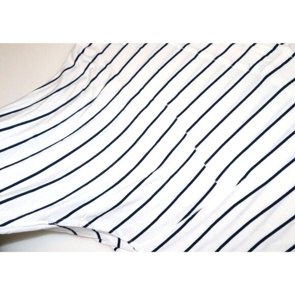 We The Free Striped Oversized Collared Top Classic Coastal Preppy Aesthetic - Picture 6 of 8